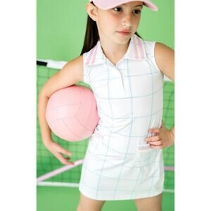 SET BY LULLABY SET Serena Dress‎ - Blue Windowpane NWT size 9/10